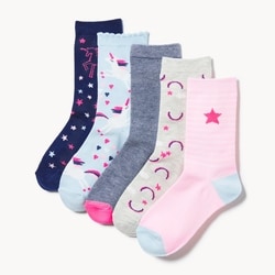 Joe Fresh Kid Girls' 5-Pack Crew Socks 1 ea, $10.00/1ea