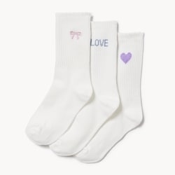 Joe Fresh Ens. 3 paires de chaussettes tube pour filles 1 ea, 6,00 $/1ch