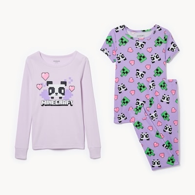 Kid Girls' Minecraft Sleep Set - Purple