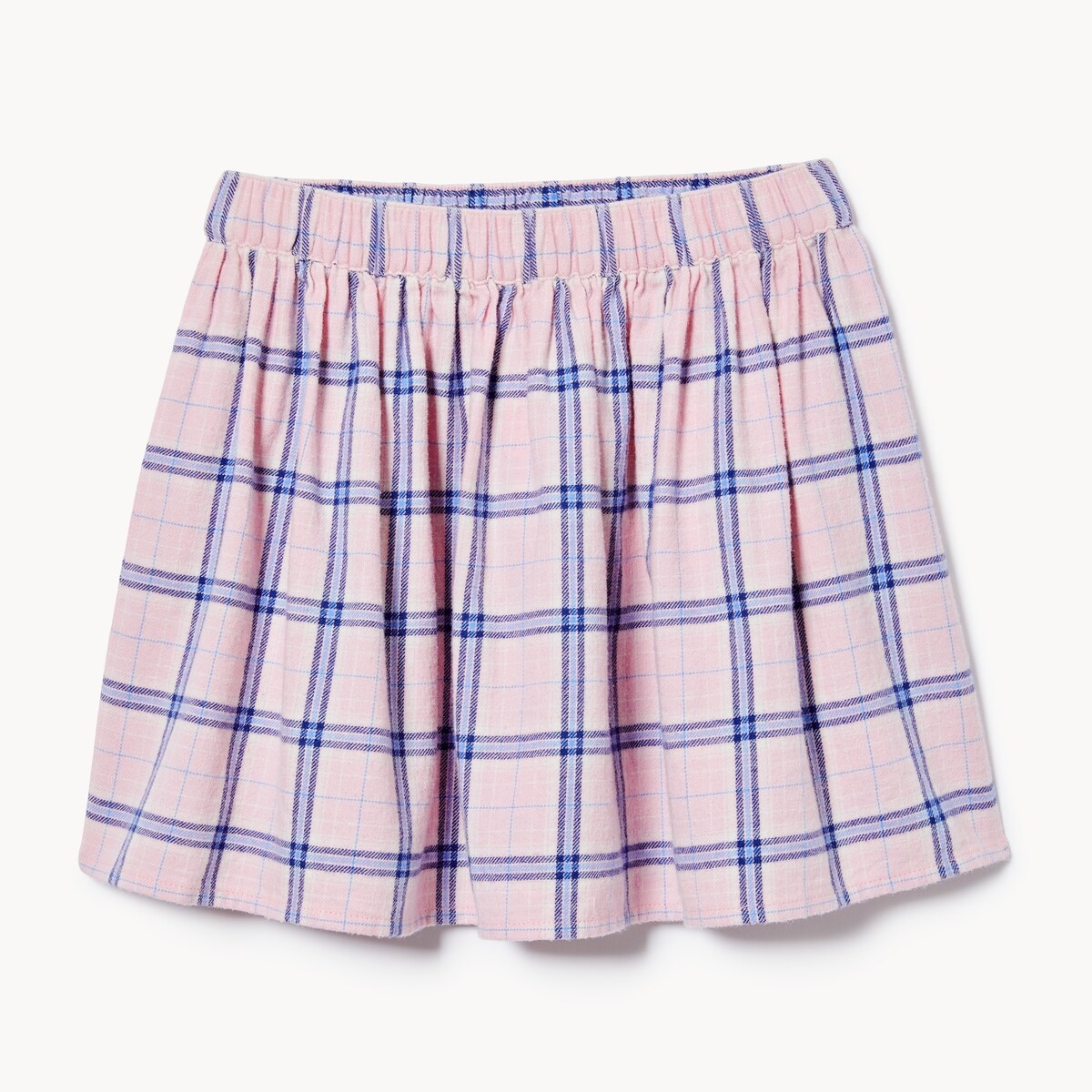 Kid Girls' Flannel Plaid Skirt - Light Pink