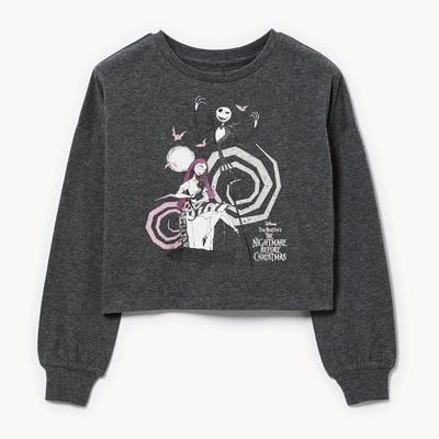 Kids' Disney Nightmare Before Christmas Top - Dark Grey Mix