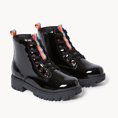 Kid Girls' Combat Boots - Black