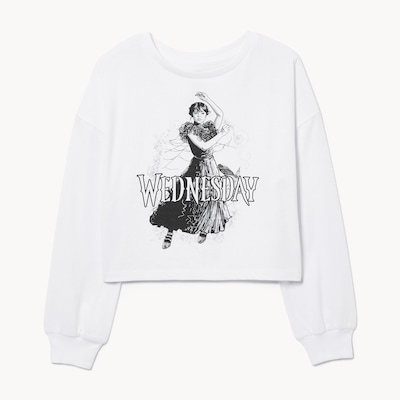 Kid Girls' Wednesday Long Sleeve Top - White