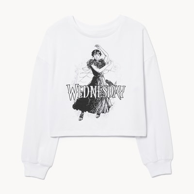 Kid Girls' Wednesday Long Sleeve Top - White