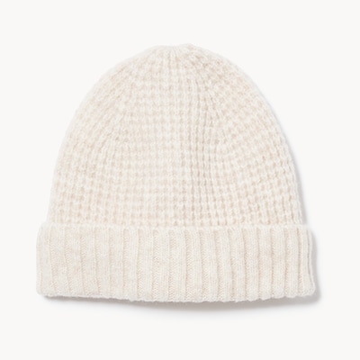 Tuque en tricot gaufré pour petites filles - Farine D'Avoine