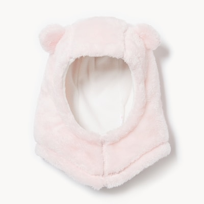 Couvre-visage ours pour petites filles - Rose Pâle