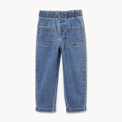 Pantalon fronc en denim pour petites filles