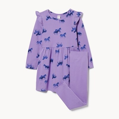 Ens. 2pices, robe et legging pour petites filles