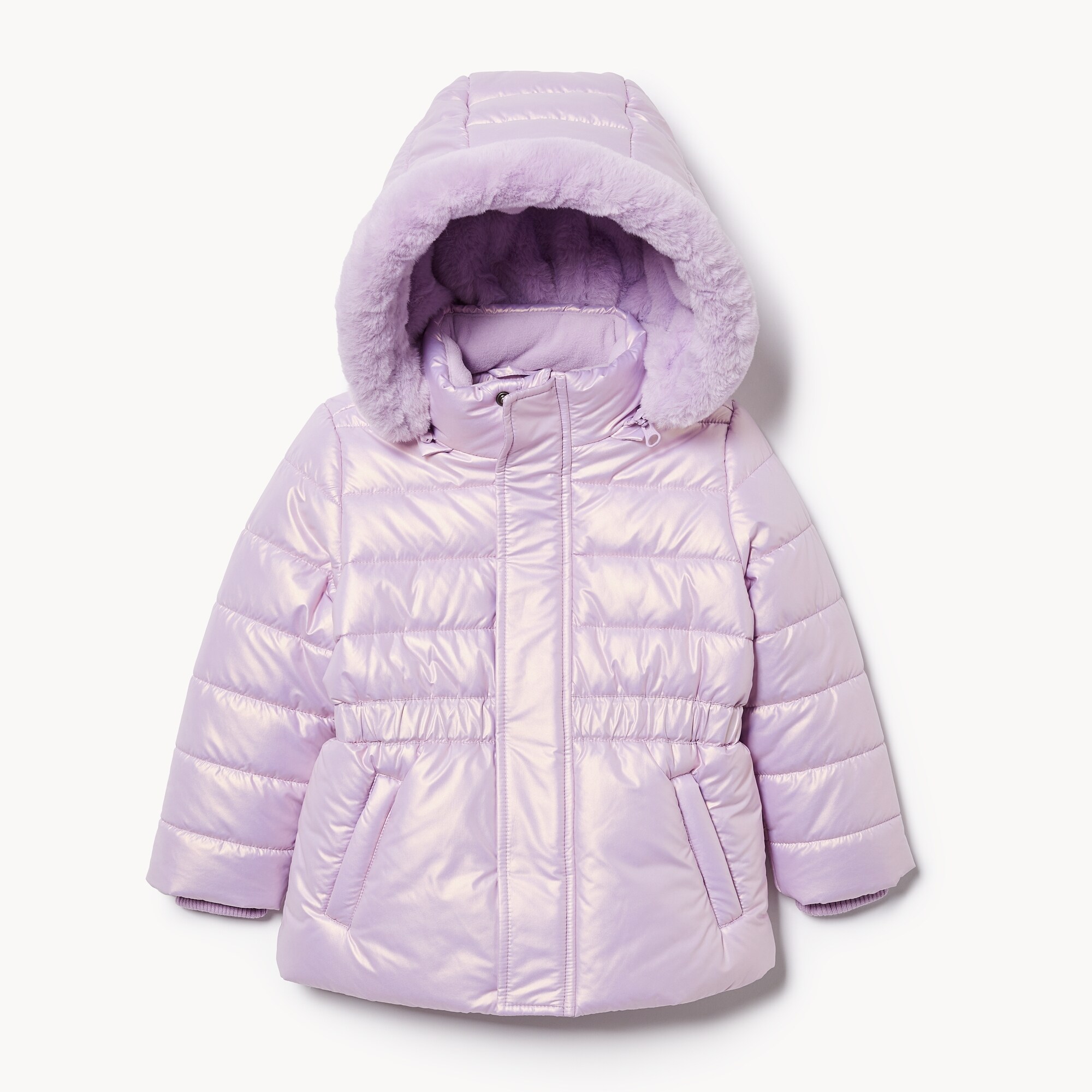 thumbnail image 2 of Otqutp Girls Faux-F𝐮r Jacket Coat Kids Fall Winter Thick Fle𝐞ce Furry Fashion Fl𝐮ffy Fuzzy Warm Outwear Tops Clothes For 3 To 11 Years(Purple,3 Years 2 of 14