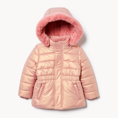 Toddler Girls' Pearlized Puffer Jacket - Dusty Rose