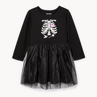 Robe tutu d'Halloween pour petite fille - Noir JF