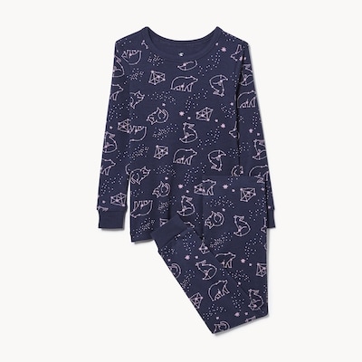 Toddler Girls' Printed Sleep Set - Dark Navy