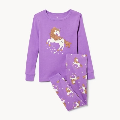 Toddler Girls' Printed Sleep Set - Purple