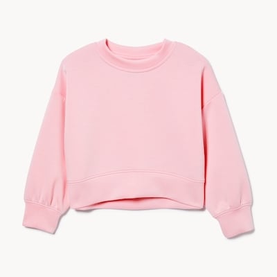 Toddler Girls' Active Crew Neck Sweatshirt - Light Pink