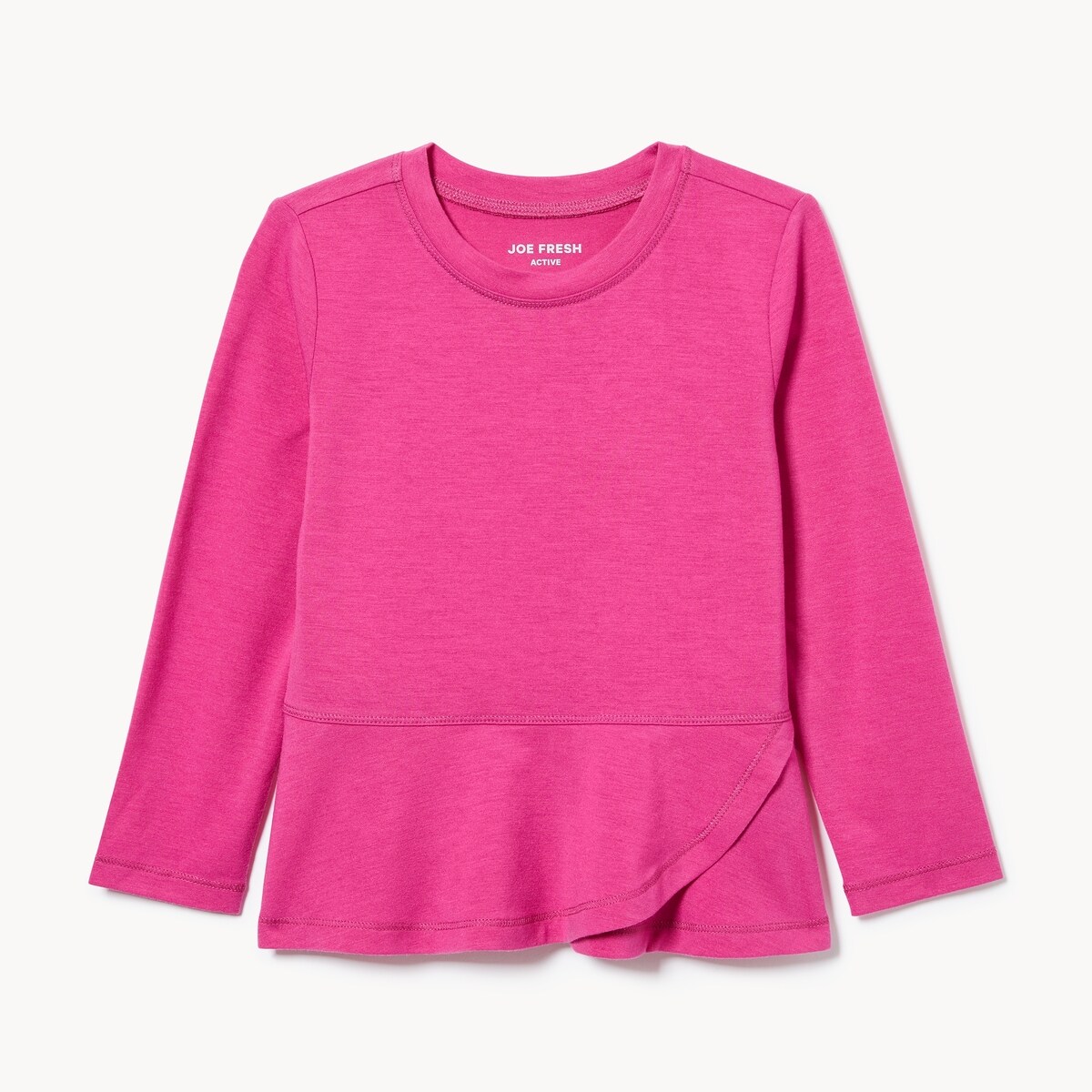 Toddler Girls' Active Tulip Long Sleeve Top - Fuchsia