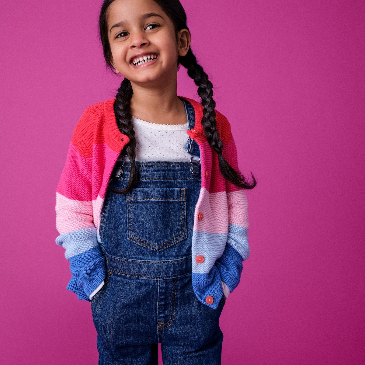 Toddler Girls' Rainbow Cardigan
