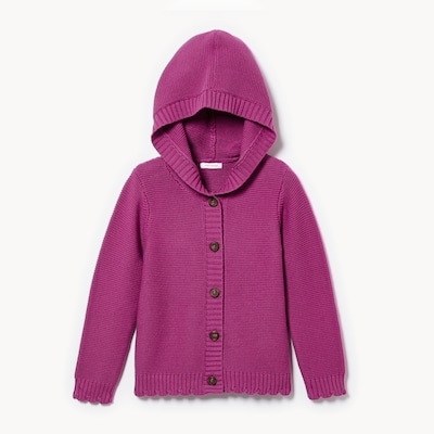Toddler Girls' Hooded Cardigan - Magenta