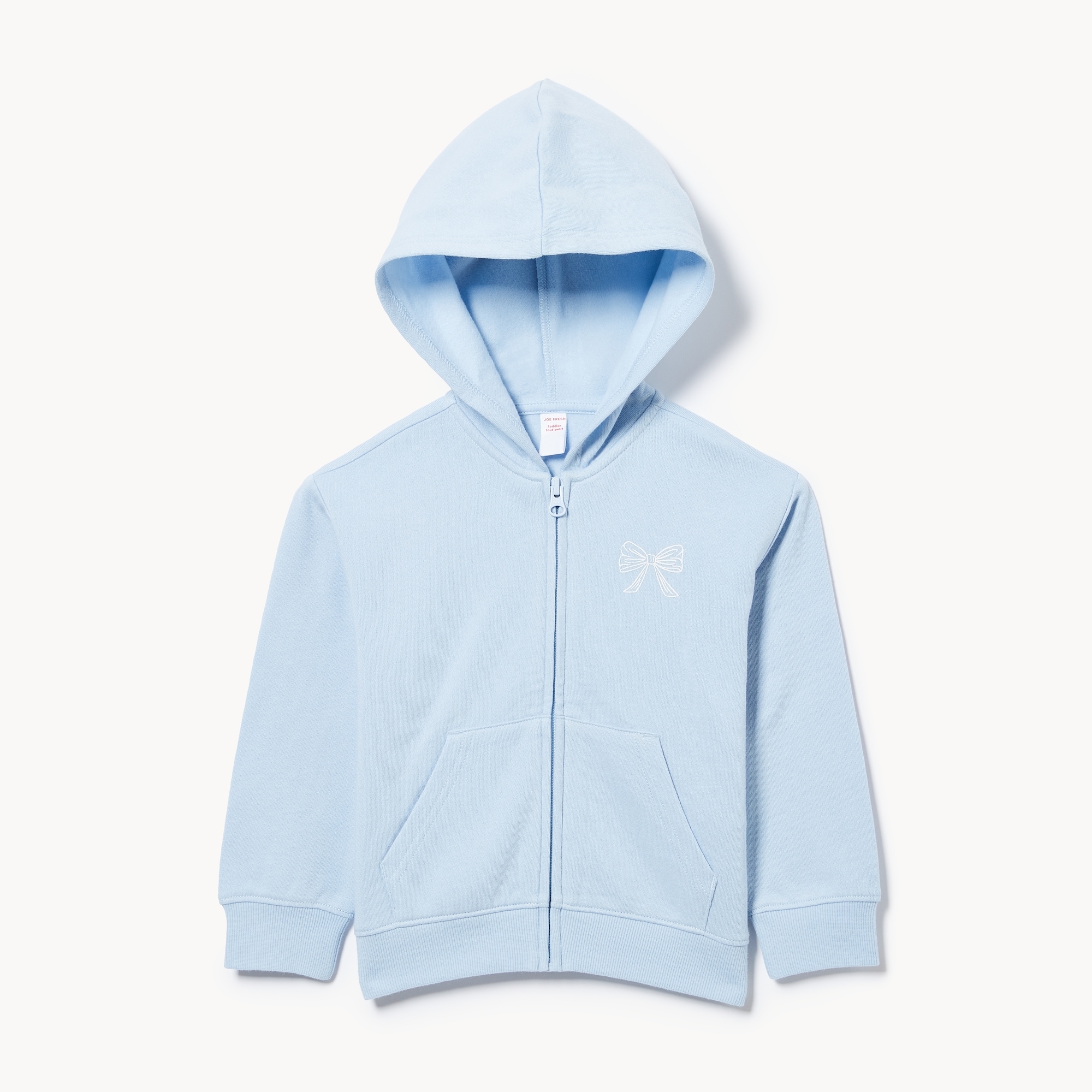 Toddler Girls' Fleece Graphic Zip-Up Hoodie in Pale Blue from Joe