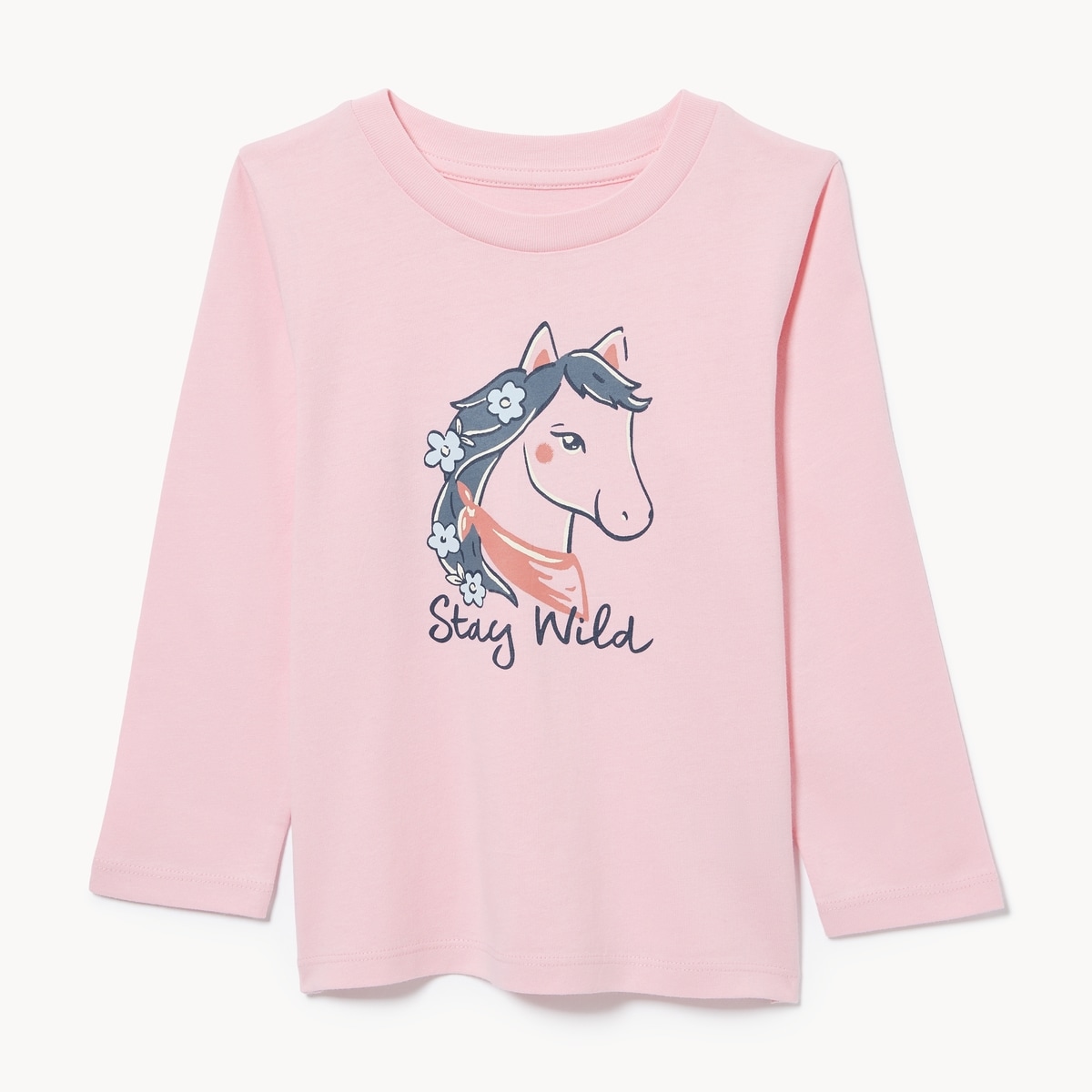 Haut imprim manches longues pour tout-petits - Rose Ple