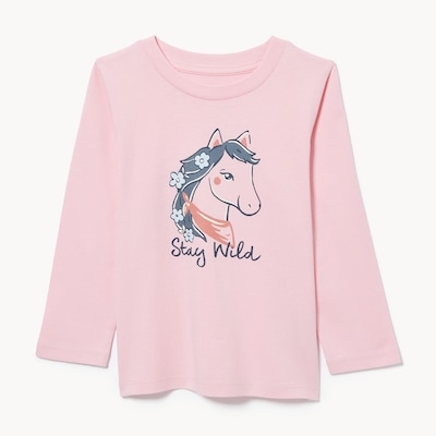 Toddler Graphic Long Sleeve Top - Light Pink