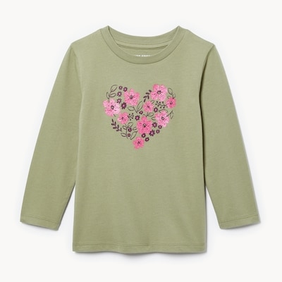 Toddler Graphic Long Sleeve Top - Dusty Green