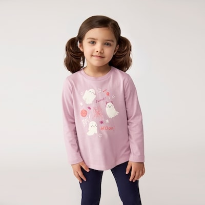 Toddler Graphic Long Sleeve Top - Open Violet