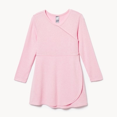 Robe sport cache-cœur pour petites filles - Rose Pâle