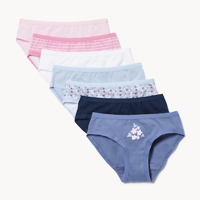 Ensemble de 7 culottes bikini en coton - Bleu