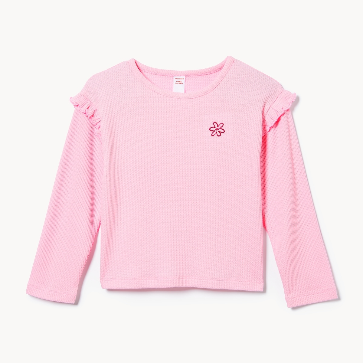 Haut brod  manches longues pour petites filles - Rose Ple