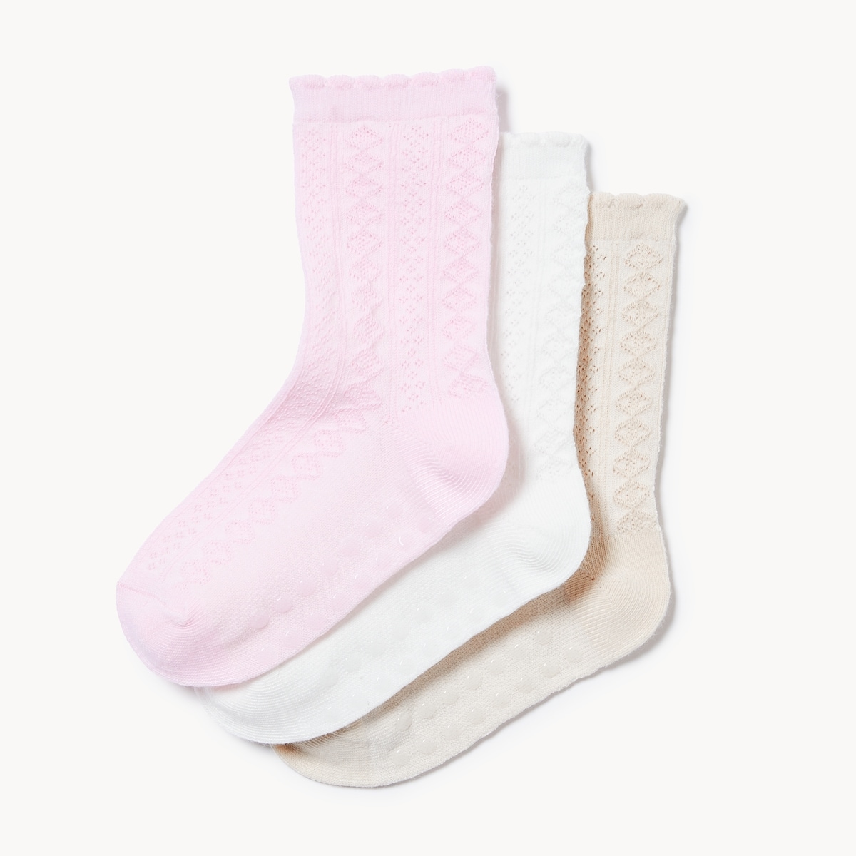 Joe Fresh Ens. 3 paires de chaussettes tube texturées 1 ea, 6,00 $/1ch