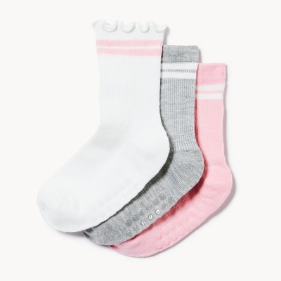 Toddler Girls' 3-Pack Crew Socks - Pink