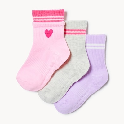 Ens. 3 paires de chaussettes mi-hautes - Rose