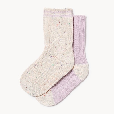 Toddler Girls' 2-Pack Boot Crew Socks - White