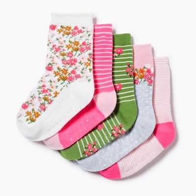 Ens. 5 paires de chaussettes tube - Rose
