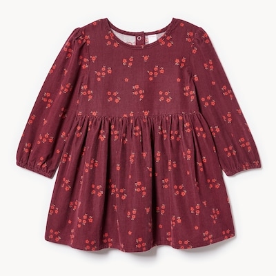 Toddler Girls' Corduroy Dress - Dark Red