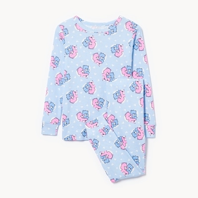Ens. pyjama Bisounours de 2 pièces, bébés filles - Bleu