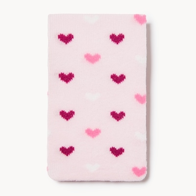 Collants à motif de cœur pour petites filles - Rose
