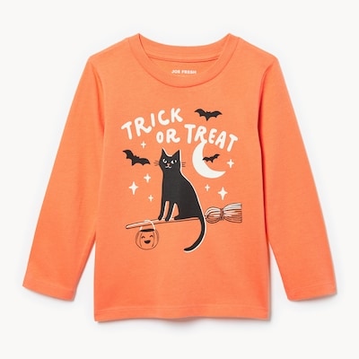 Toddler Girls' Halloween Long Sleeve Top - Light Orange
