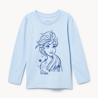 Toddler Girls' Disney Frozen Elsa Top - Light Blue