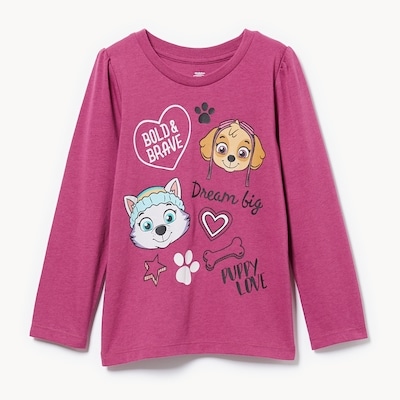Toddler Girls' Paw Patrol Long Sleeve Top - Magenta