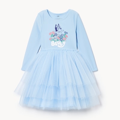 Robe de ballerine Bluey pour petites filles - Bleu Pâle