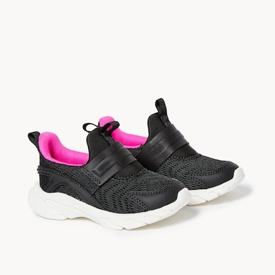 Toddler Girls' Athletic Sneakers - Black