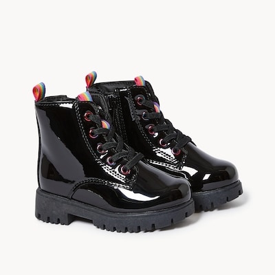 Bottes militaires pour petites filles - Noir