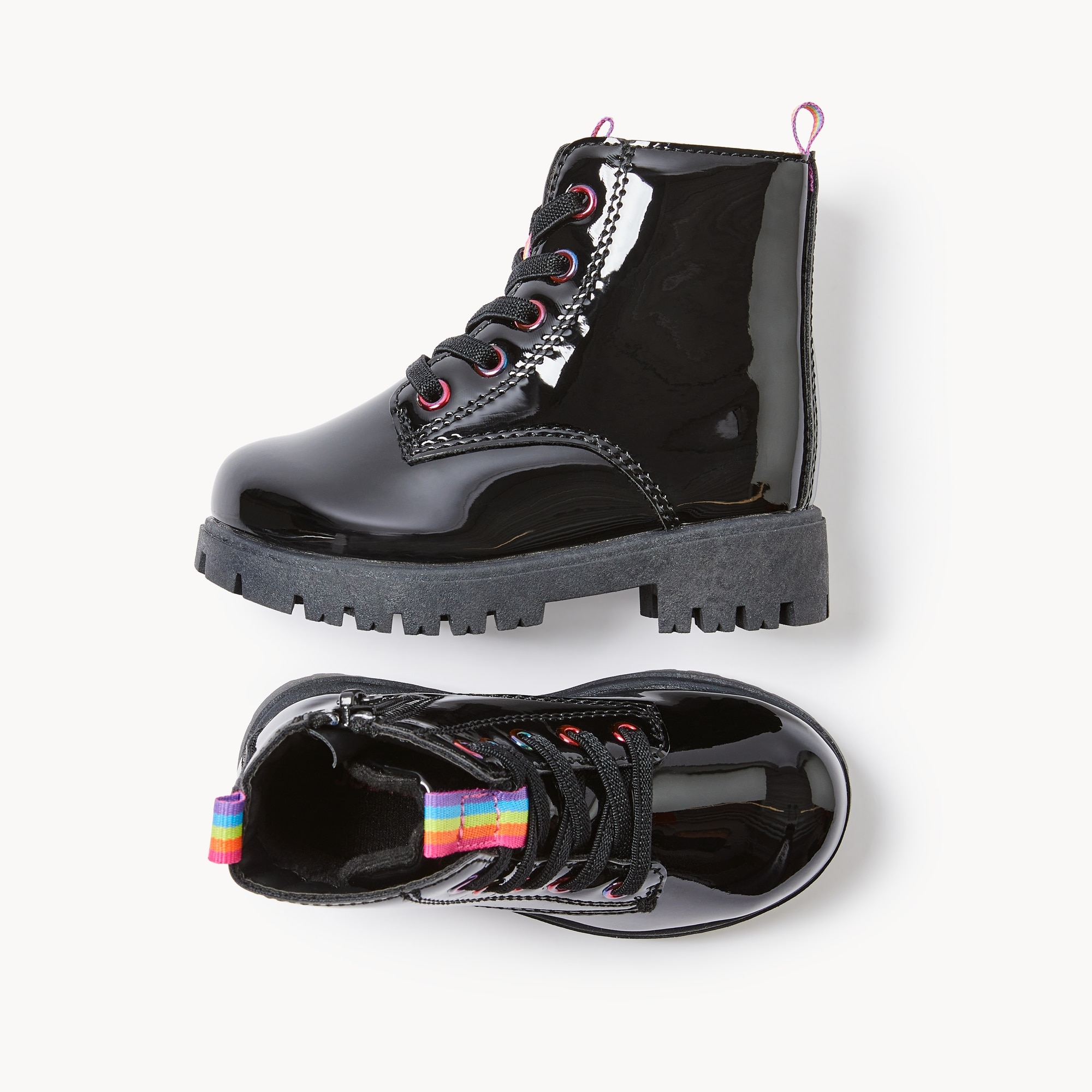 Toddler Girls' Combat Boots in Black from Joe Fresh