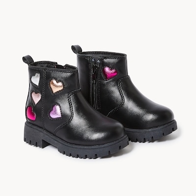 Bottes militaires pour petites filles - Noir