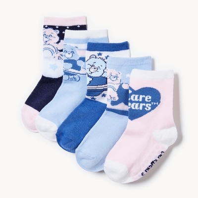 5 paires de chaussettes Bisounours, petites filles - Bleu