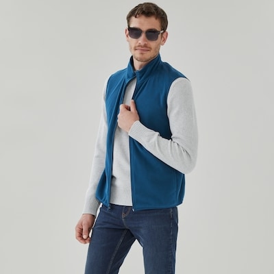 Men's Active Fleece Vest - Dark Blue