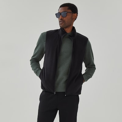 Men's Active Fleece Vest - Black