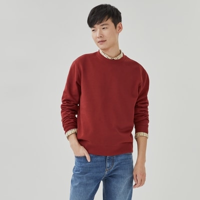 Men's Crew Neck Sweatshirt - Dark Red