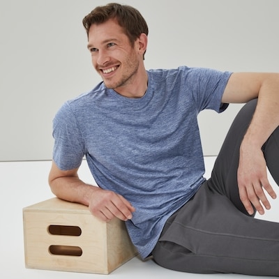 Men's Active T-Shirt - Navy Mix